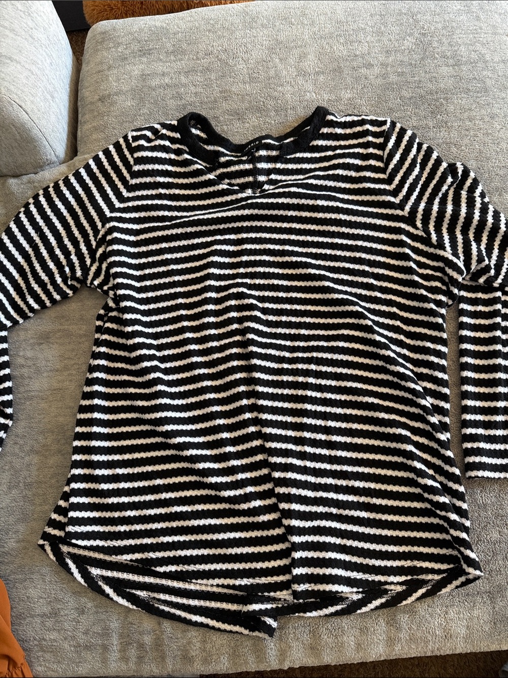 torrid Black and White Striped Long Sleeve Tee